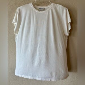 WinterSilks Cream Silk Tee Size L